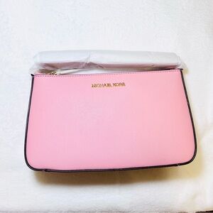 Michael Kors Jet Set Travel Medium Pouchette Crossbody Bag in Primrose - NWT